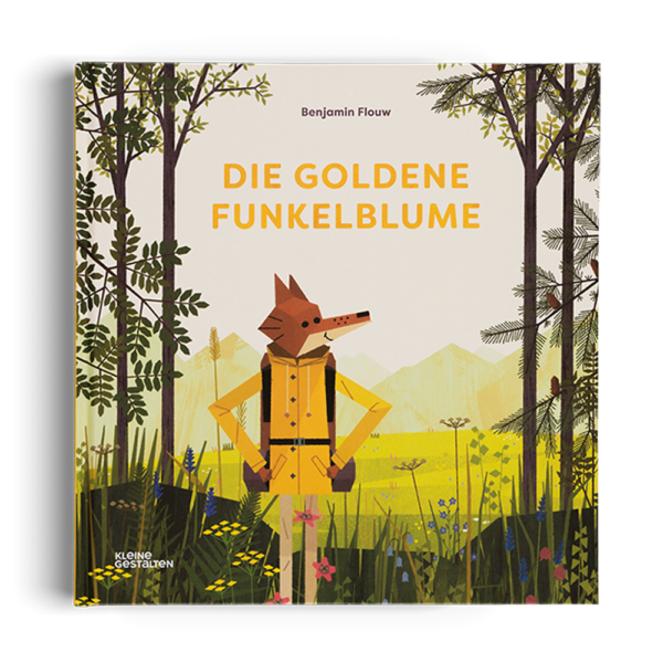 Buch Cover mit Fuchs stehend im Wald