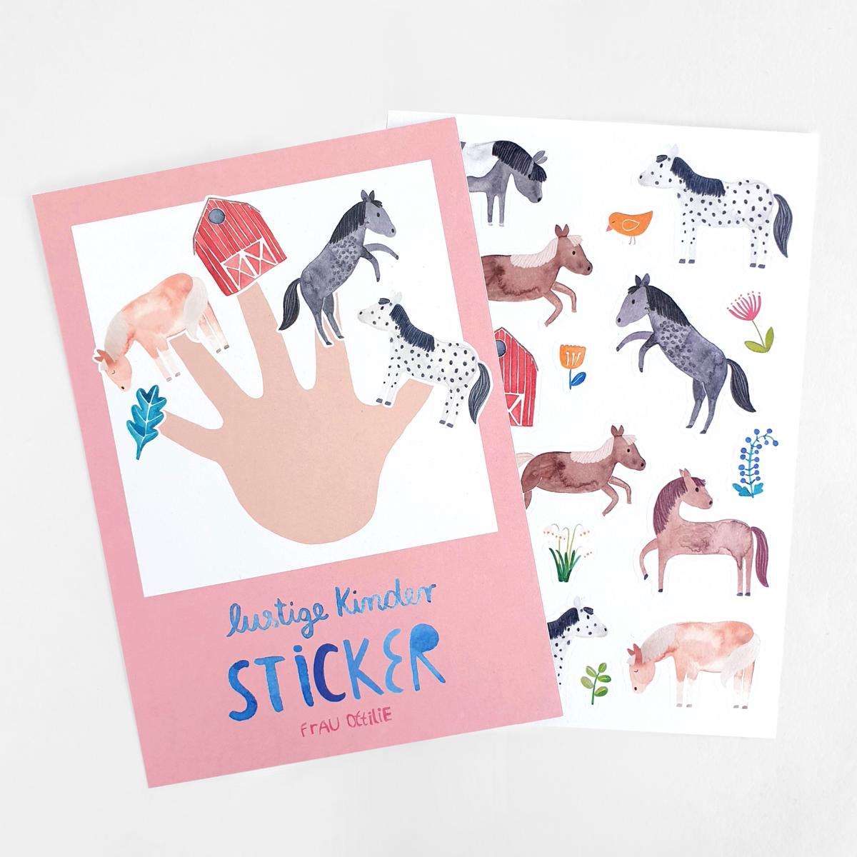Pferde & Ponies - Stickerbogen - Frau Ottilie - Allernixe