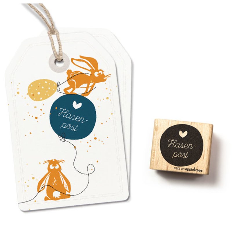 Stempel Hasenpost - cats on appletrees - Allernixe